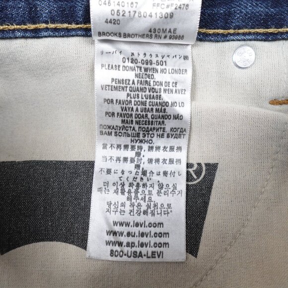 USA Levi's X Brooks Brothers 514 Jeans Men's 34x29 Special Edition 2010 - Picture 5 of 15